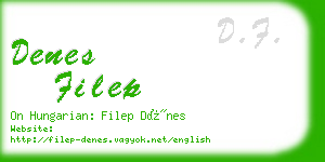 denes filep business card